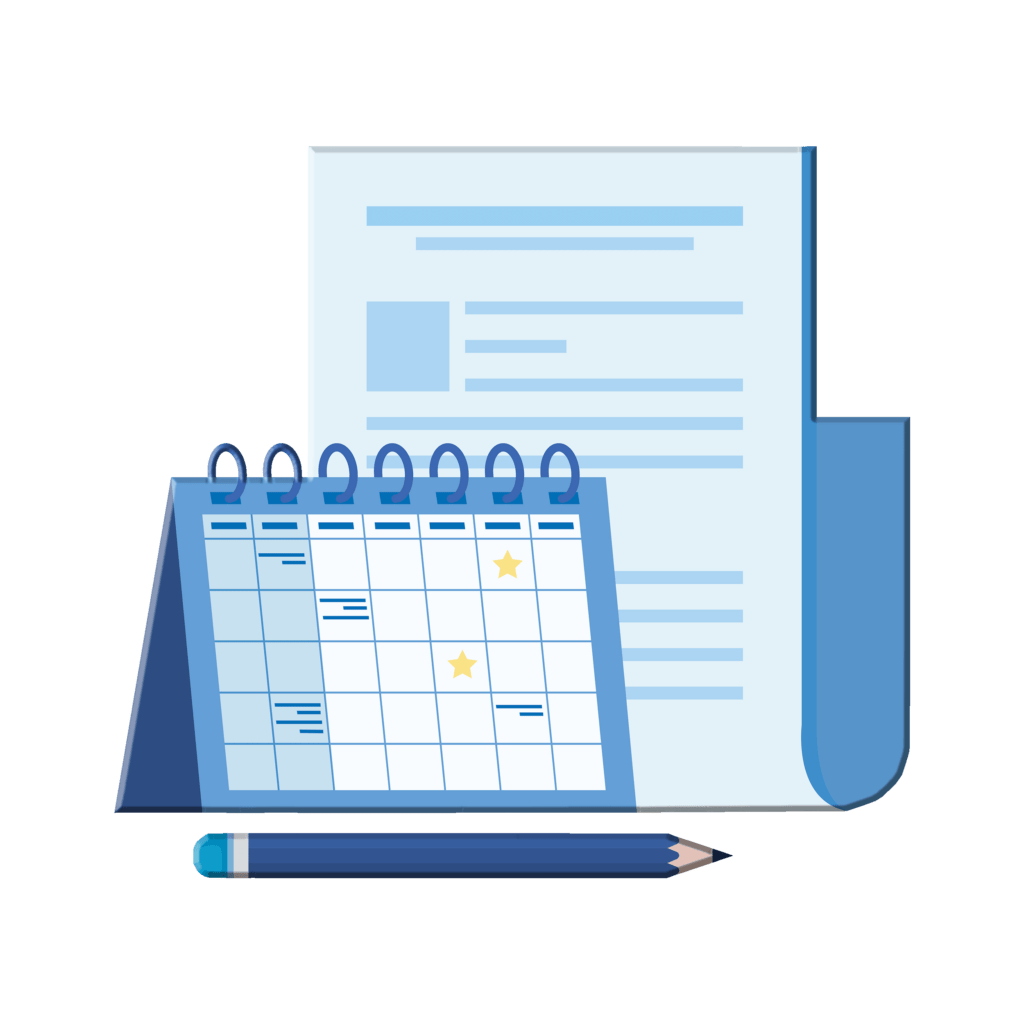 A calendar and a warranty